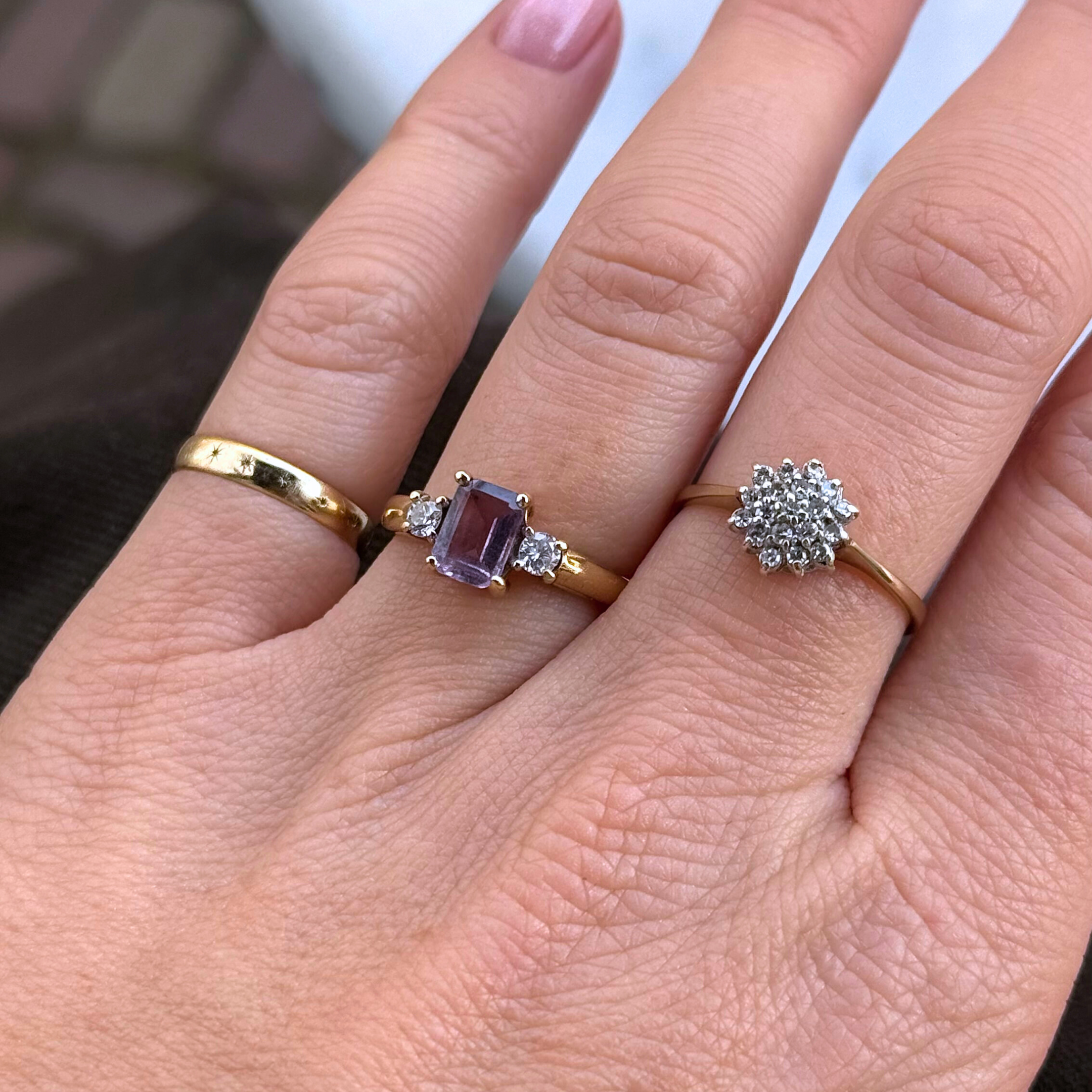 Amethist & Diamant Ring