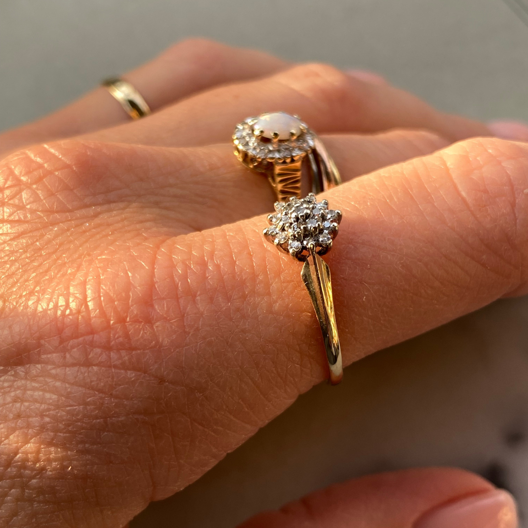 Lauren | Diamant Cluster Bloem Ring