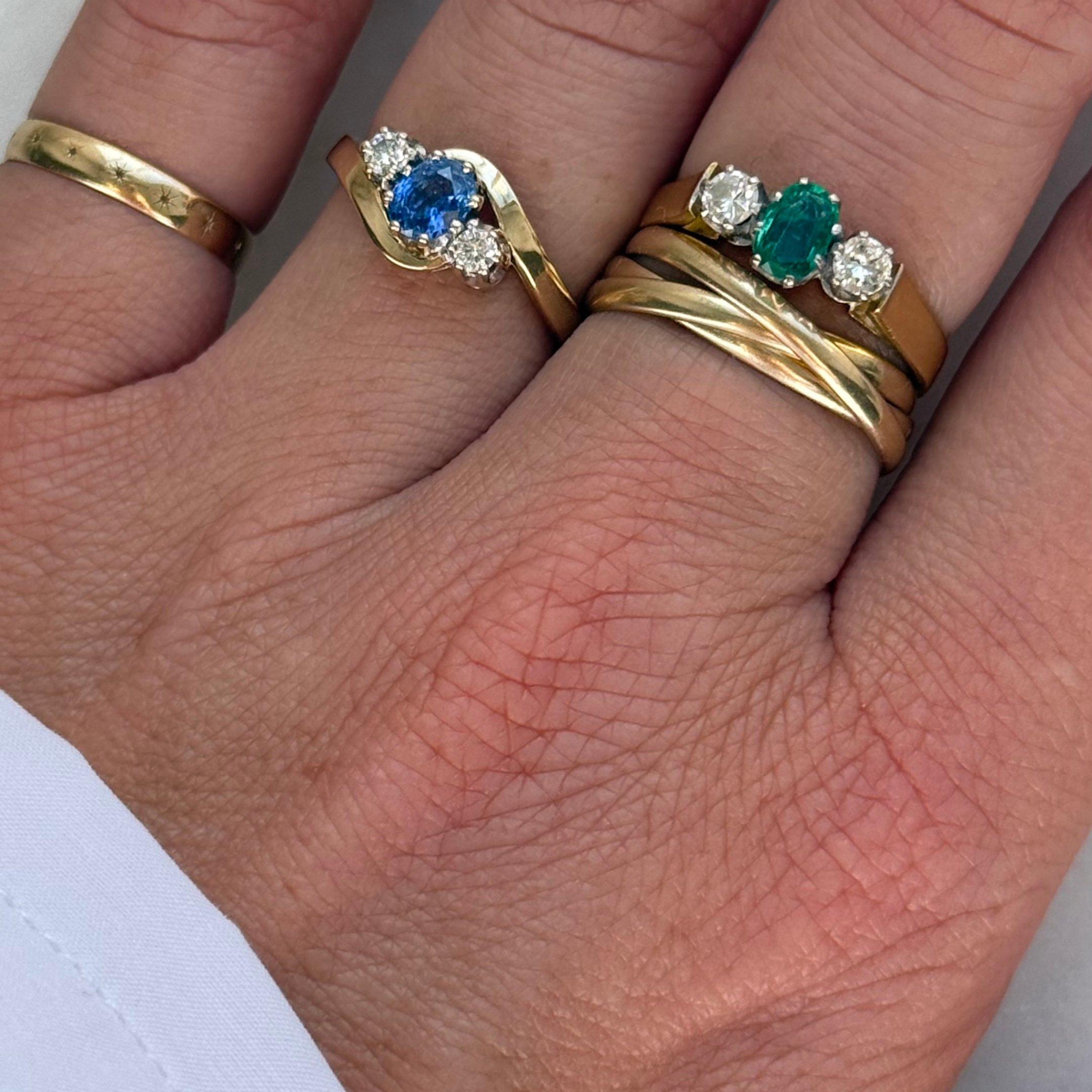 Saffier & Diamant Ring