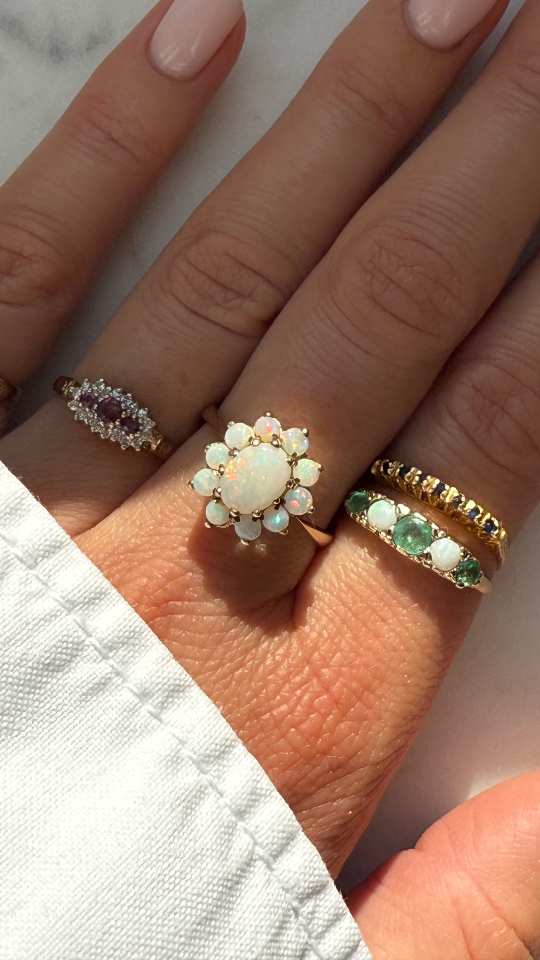Mave | Opaal Bloem Ring