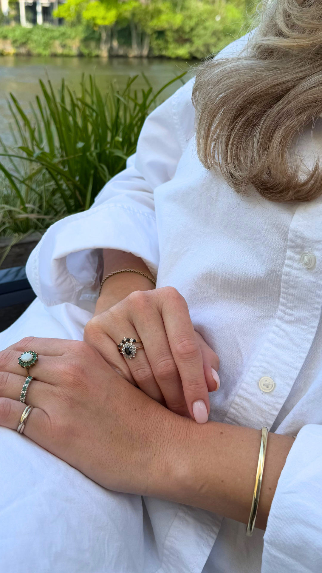 Jade | Smaragd & Diamant Rij Ring
