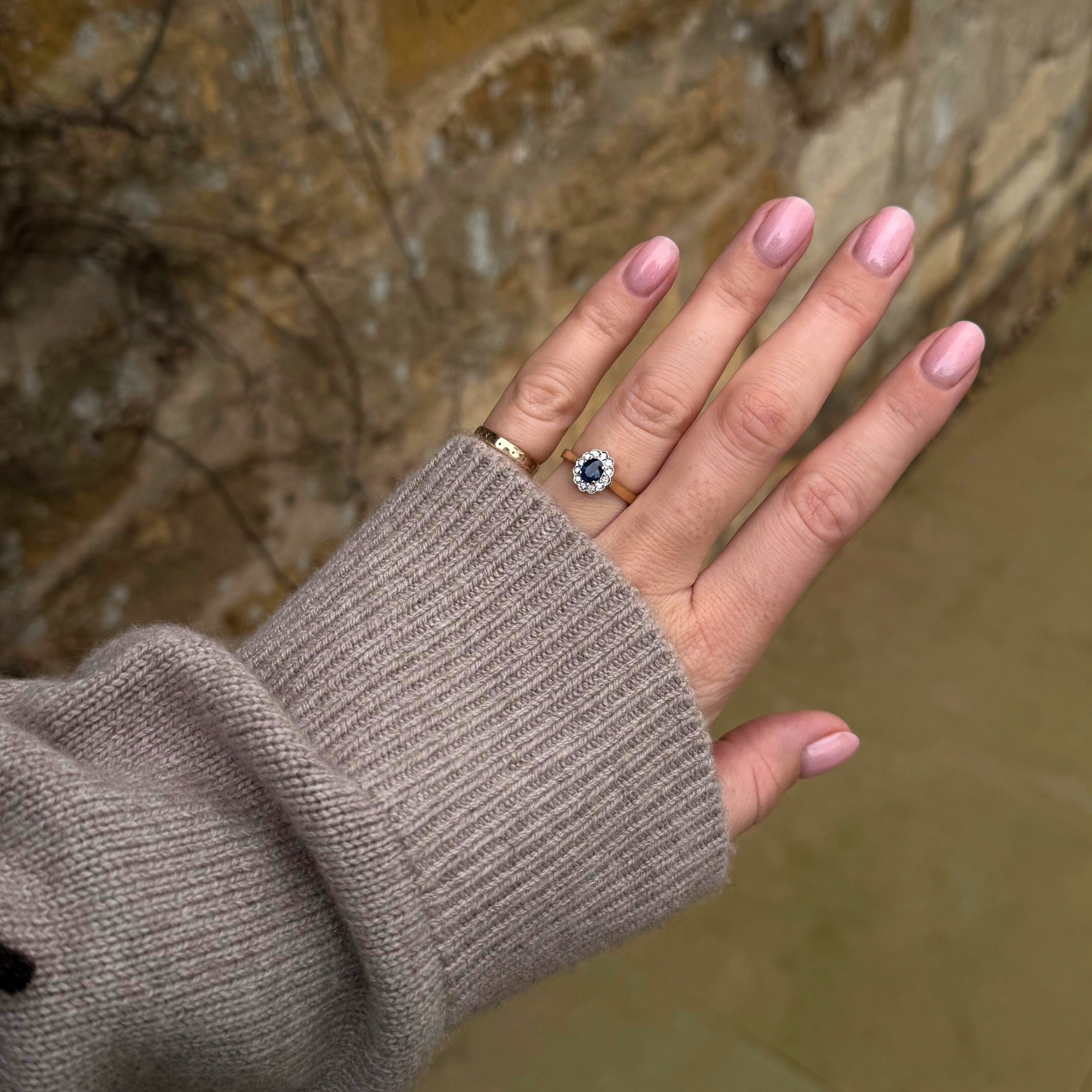 Saffier & Diamant Entourage Ring 18k