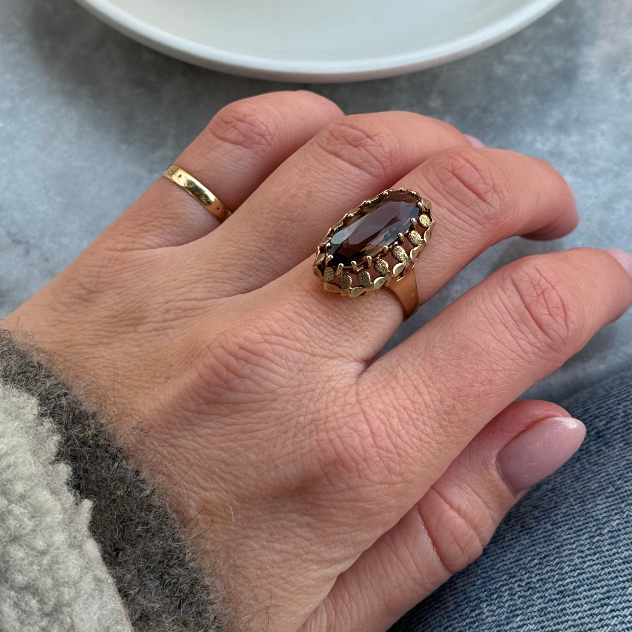 Smokey Quartz Cocktail Ring