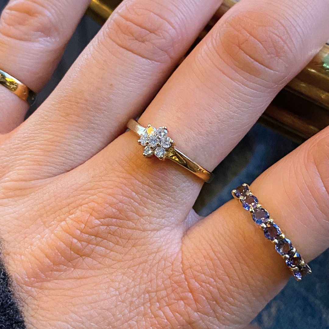 Bonnie | 18k Diamant Bloem Ring