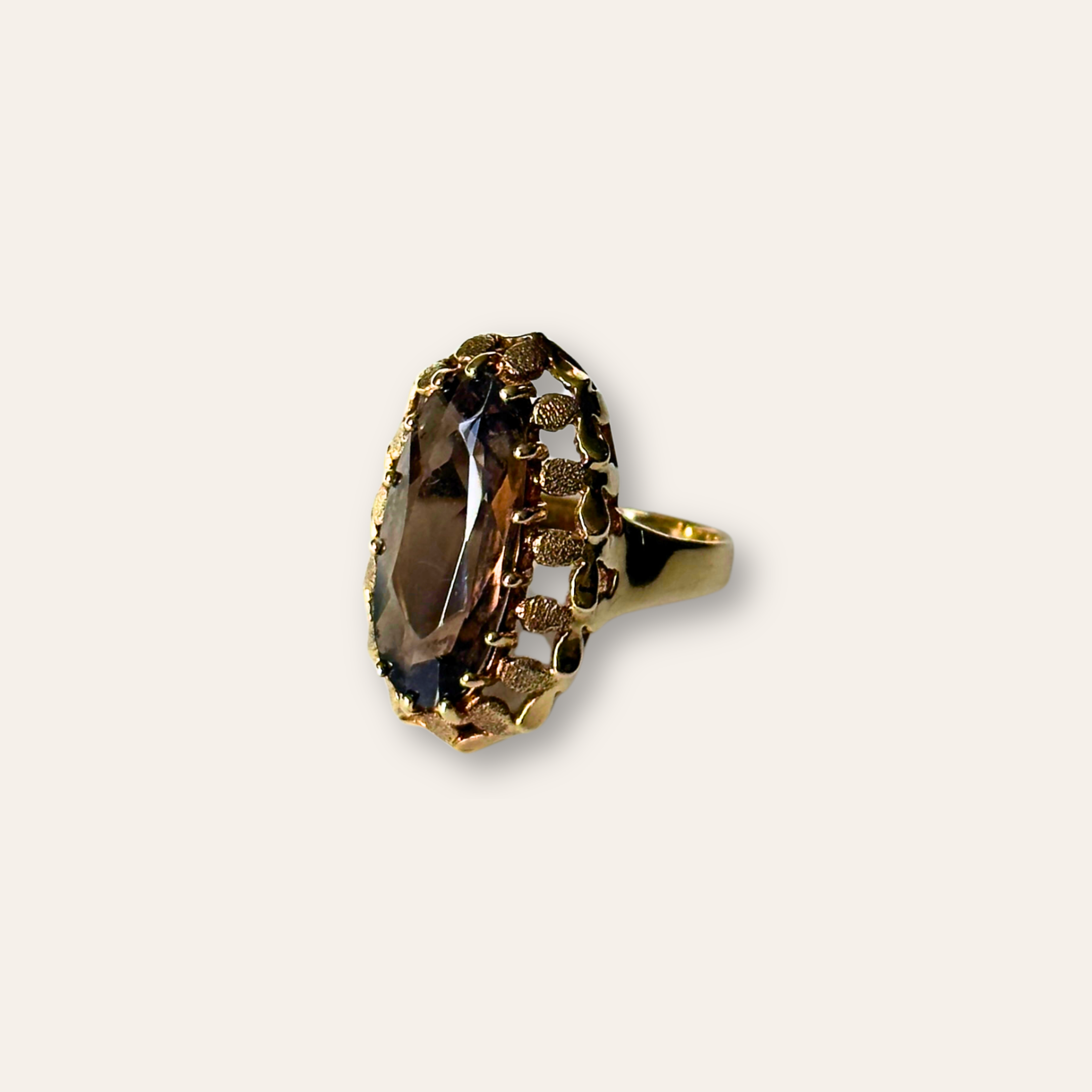 Smokey Quartz Cocktail Ring